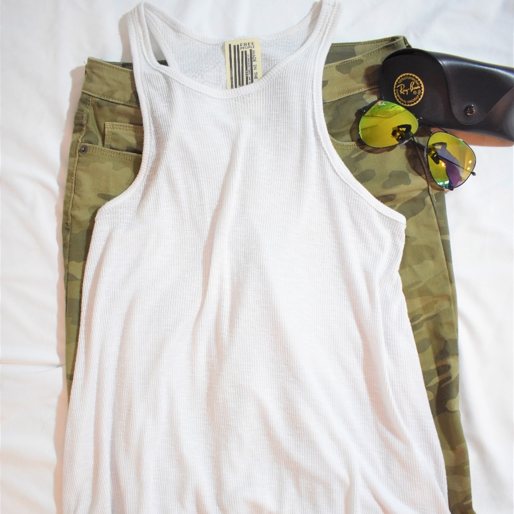 Free People Ribbed Racerback Tank - Picture 2 of 4